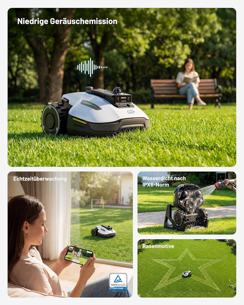 MAMMOTION YUKA mini 2 800 Rasenroboter ohne Begrenzungskabel