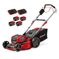 Einhell Professional Cordless Lawnmower GP-CM 36/47S Li BL (4x4.0Ah) Power X-Change (36V, Brushless Motor, Cut to 47cm, Tray 65L) Comes with 4 x 4.0Ah Batteries and 2 Dual Chargers