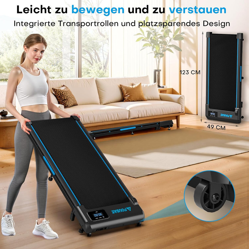 Walking Pad, 12 HIIT Programes Laufband für Zuhause mit 9% Steigung