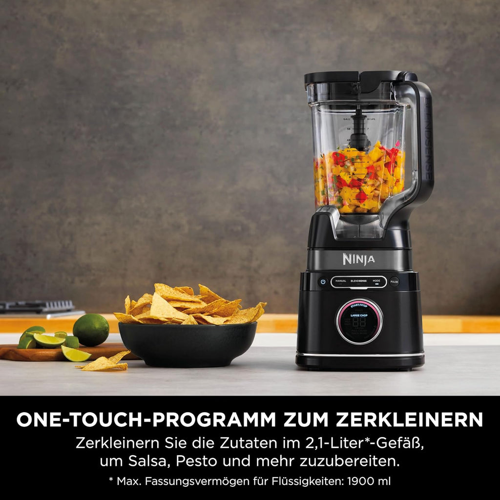 Ninja Detect TB401EU Standmixer 3-in-1, 1200W, BlendSense, 20 Funktionen, Küchenmaschine, Schwarz