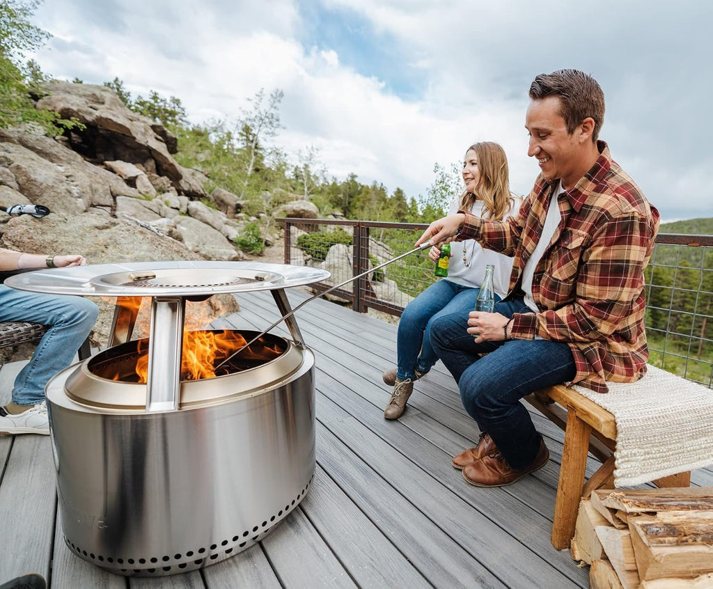 Solo Stove Yukon Heat Distributor for Fire Bowl with 3 Removable Feet, Accessories for Yukon Fire Pit, Efficient Heat Distribution, Stainless Steel, Dimensions (H x D): 28 x 76 cm, 4.5 kg