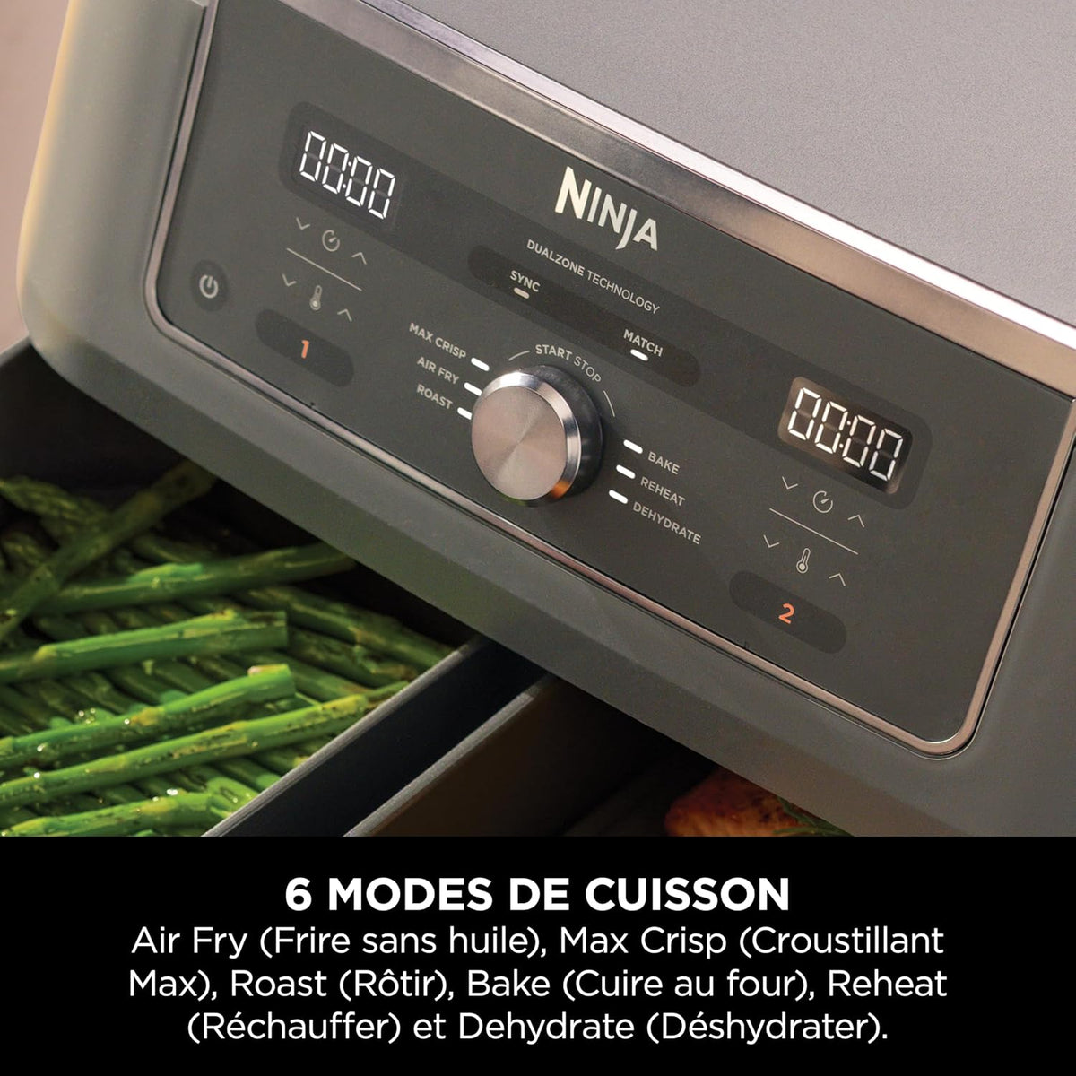 Ninja MAX DualZone, Air Fryer XL, 2 Drawers, 9.5 L, 6-in-1, DZ400EU