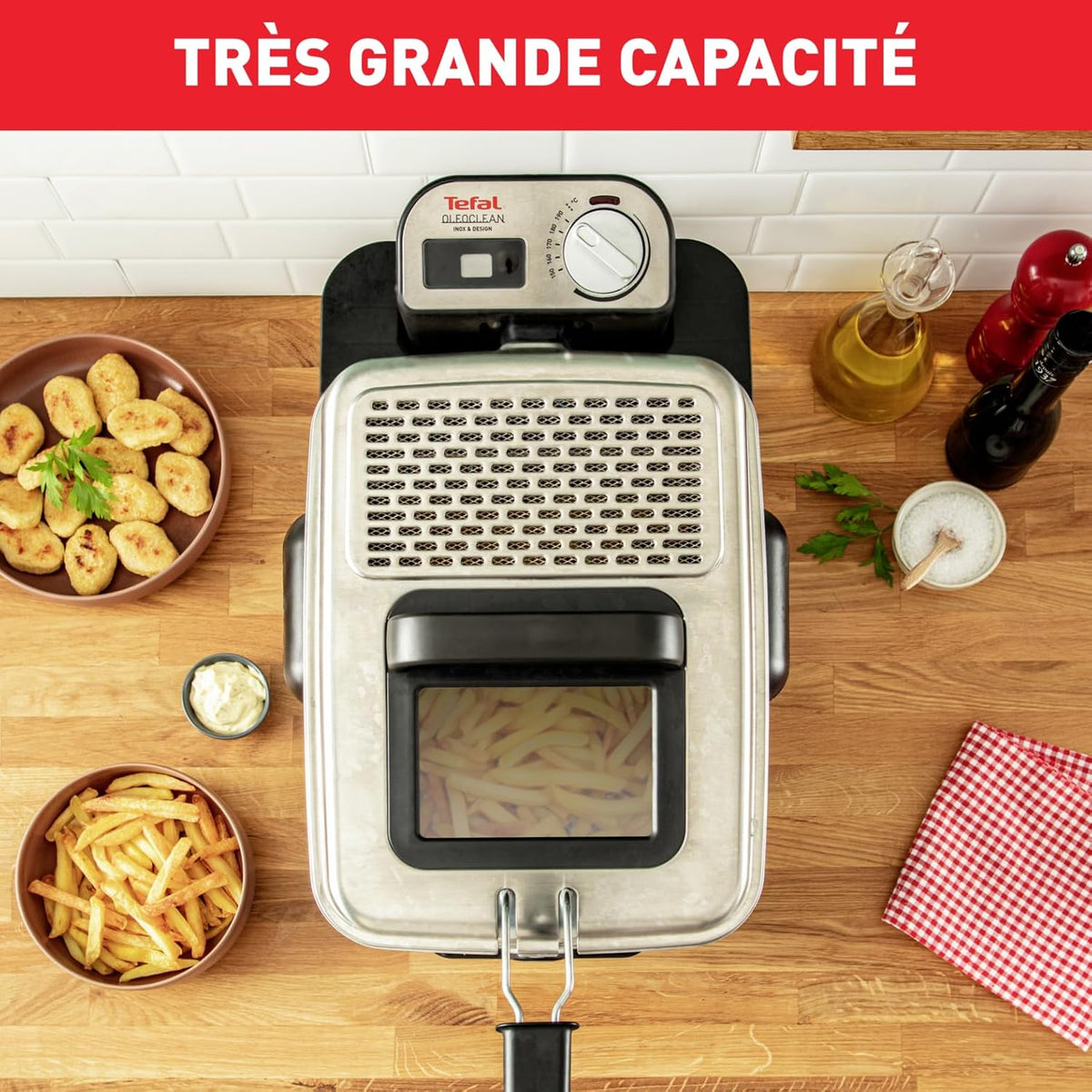 Tefal - Oleoclean - Friteuse semi-professionnelle compacte - 3,5 L - Inox