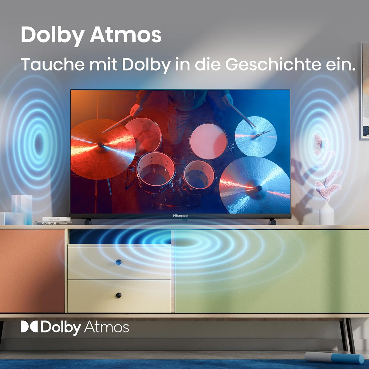 Hisense 40A5Q Fehrnseher, 40 Zoll, 2K QLED, Smart TV, Game Mode, AI Sports Mode, Dolby Atmos, Dolby MS12, DTS X, HDR10, HLG, Full HD, High Contrast, Rauschunterdrückung [2025]