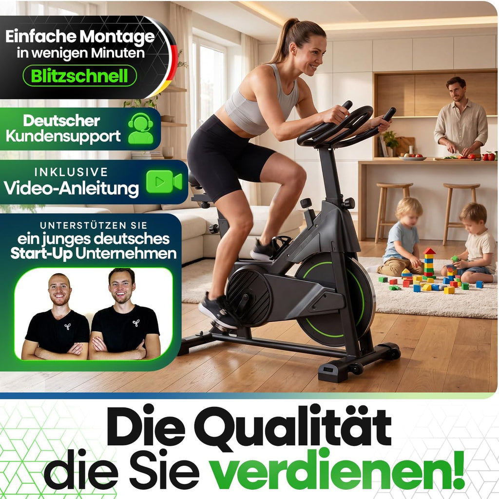NEU Tretmann Heimtrainer Fahrrad 200 kg belastbar + APP - extra bequem