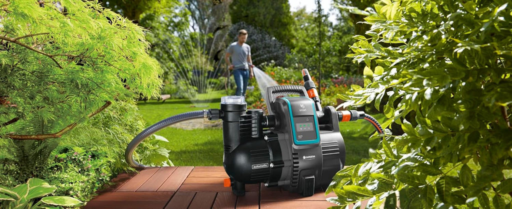 Gardena smart Pressure Pump: Hauswasserautomat via App/Tablet steuerbar, Fördermenge 5000 l/h, wartungsfrei, integrierter Vorfilter, 8 m max. Ansaughöhe, Trockenlaufsicherung (19080-20)