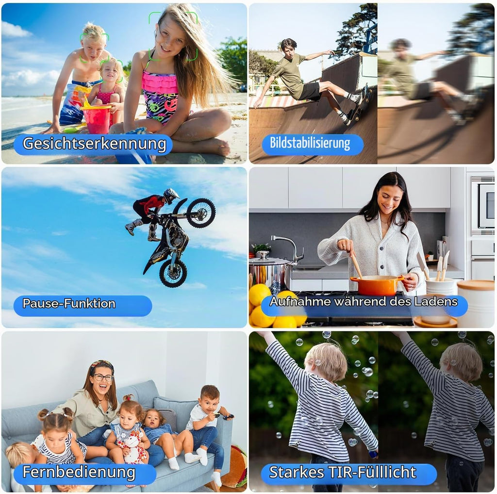 4K Video Camera, 48MP Photo/4K 60FPS Video Recorder, Digital Camcorder for Vlogging on YouTube, with 2 Batteries/Wireless Microphone/SD Card/Remote Control