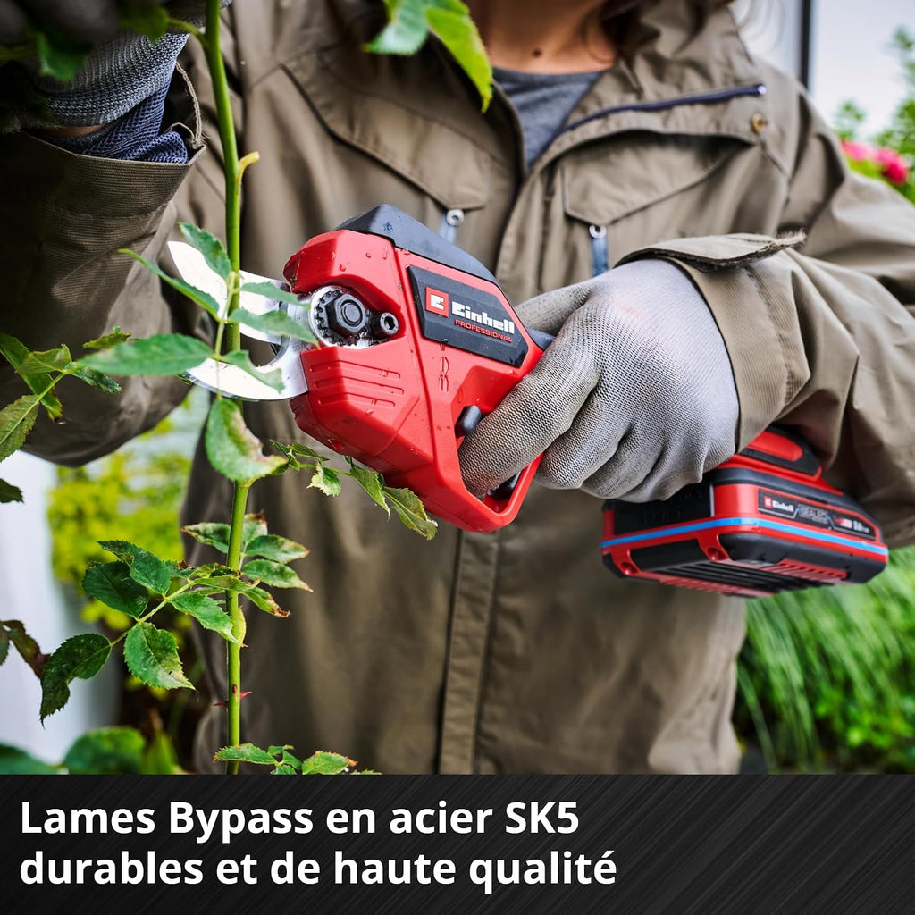 Einhell Professional Cordless Pruning Shears GP-LS 18/28 Li BL-Solo Power X-Change (18V, Adjustable Cutting Capacity, Max Branch Thickness 28mm, Bypass Blades, Belt Clip, Without Battery)