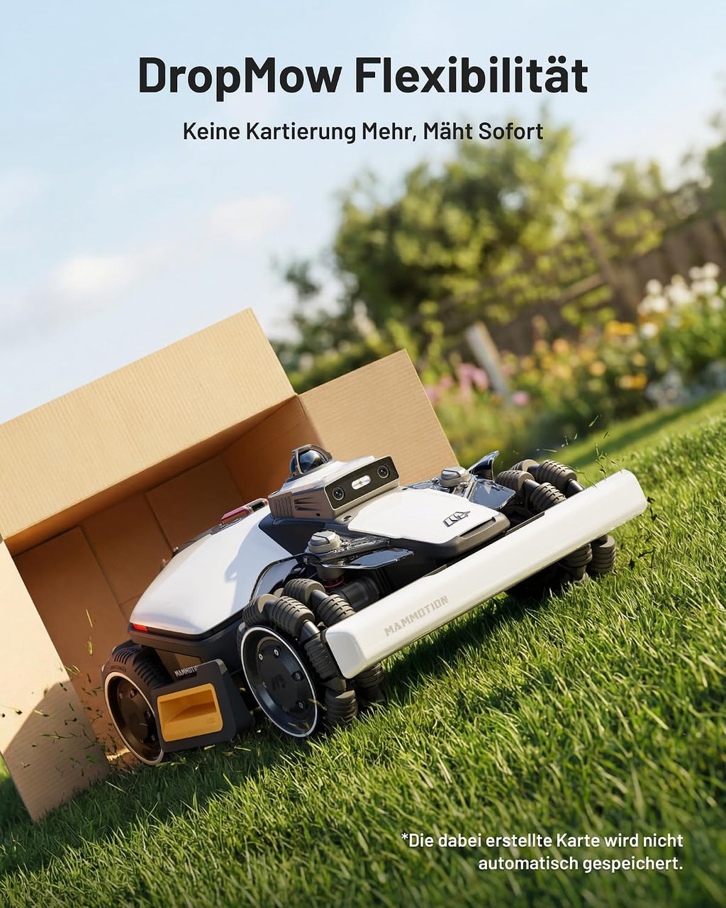 MAMMOTION LUBA mini 2 AWD 1500 Mähroboter ohne Begrenzungskabel,Empf.1500㎡