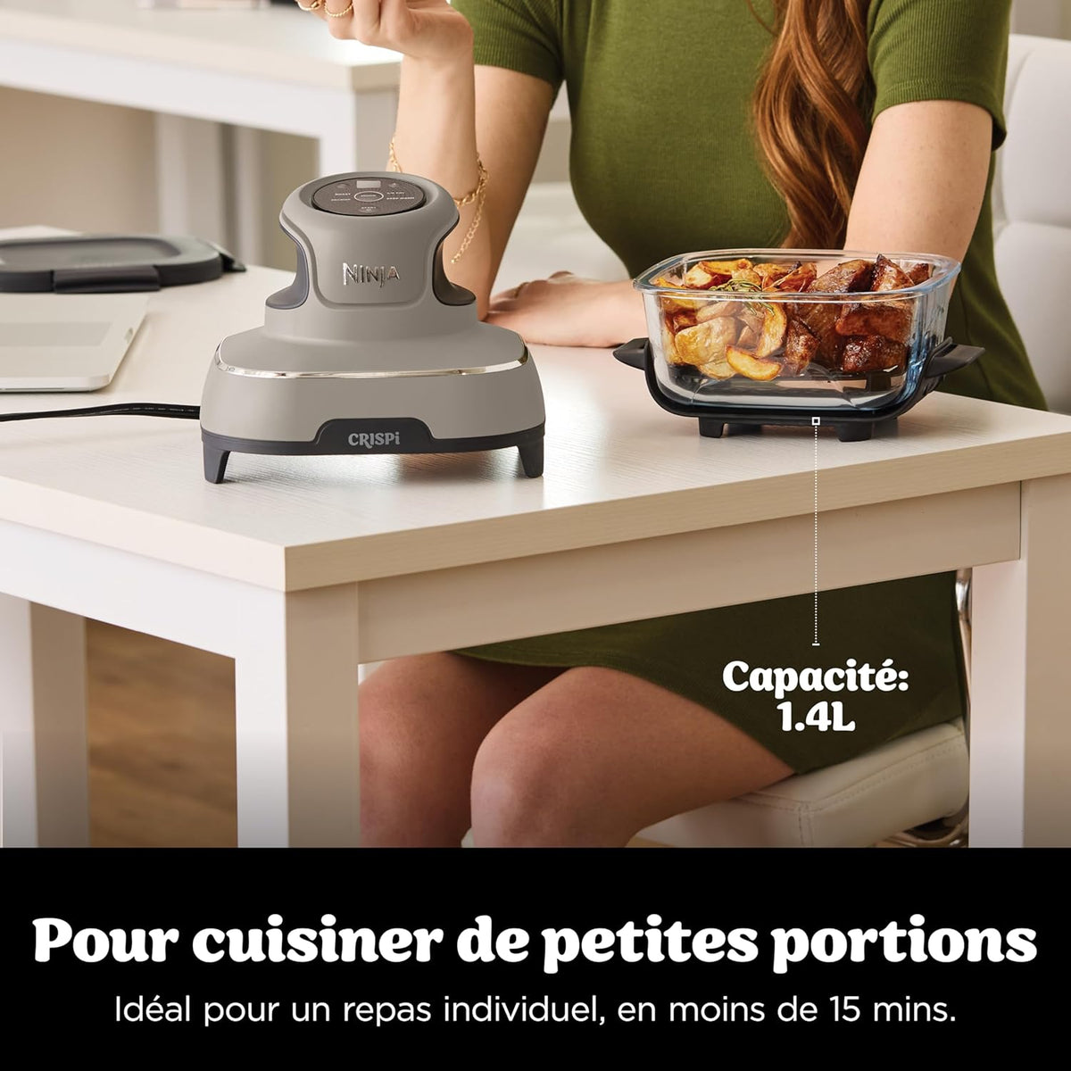 Ninja CRISPi Air Fryer Design Compact 4-in-1 Bowls 3.8 or 1.4L FN101EUST