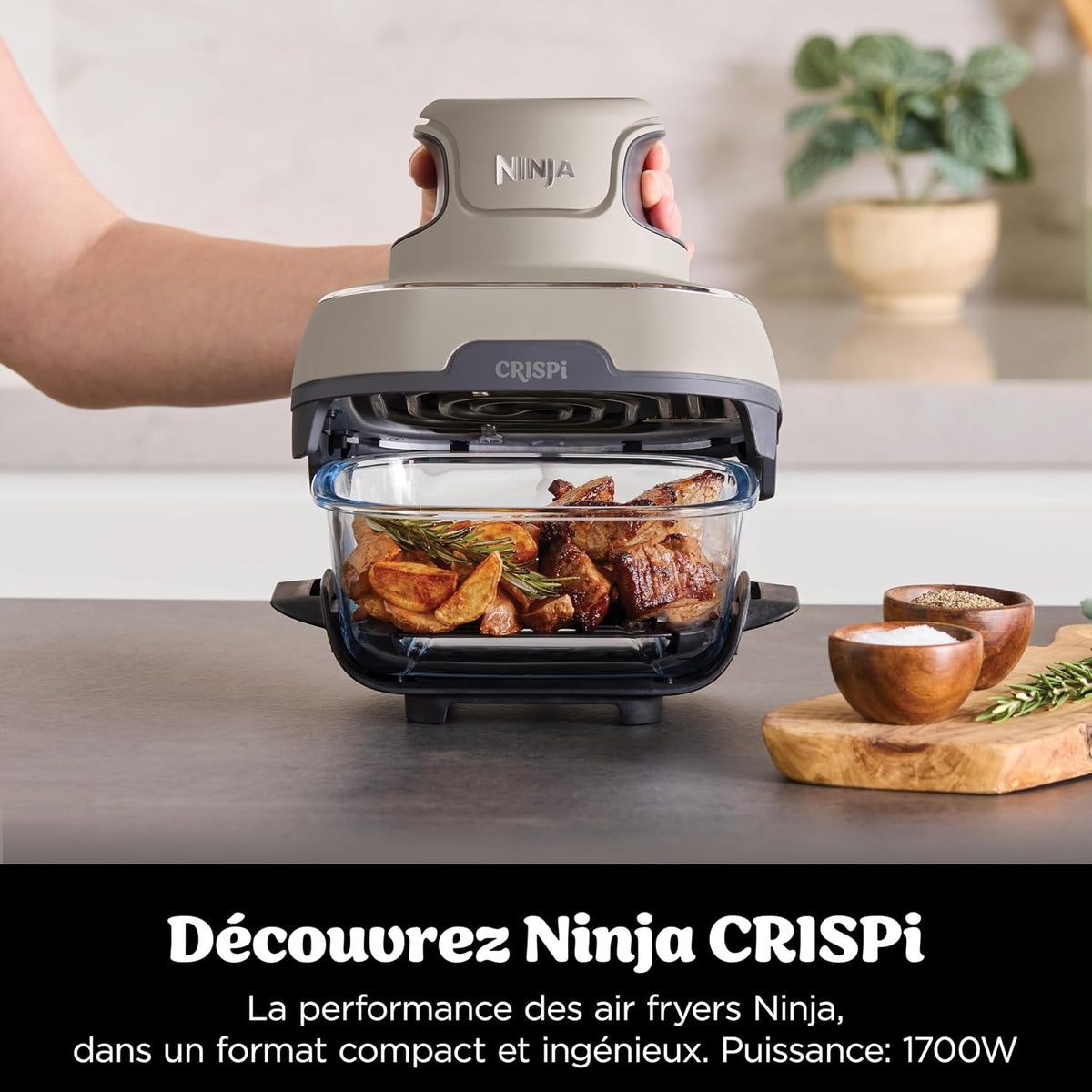 Ninja CRISPi Air Fryer Design Compact 4-in-1 Bowls 3.8 or 1.4L FN101EUST