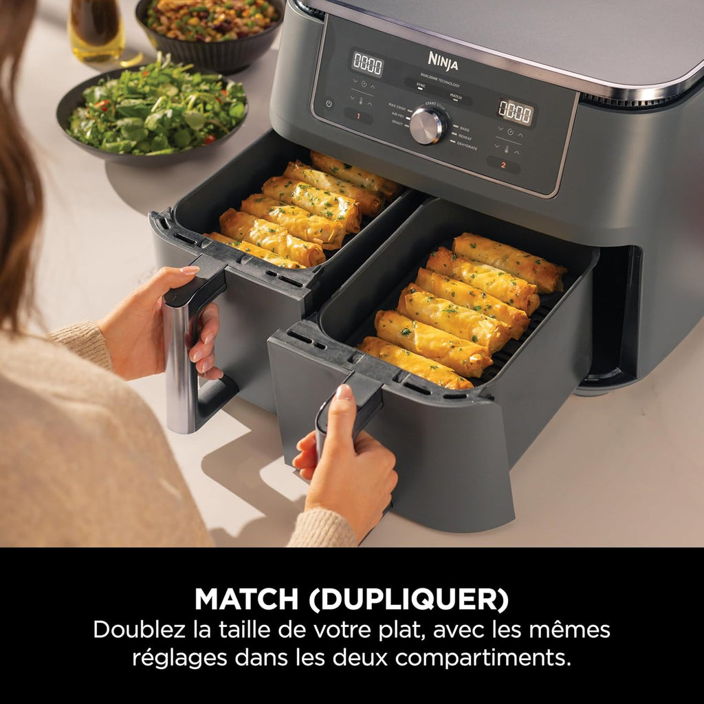 Ninja MAX DualZone, Air Fryer XL, 2 Drawers, 9.5 L, 6-in-1, DZ400EU