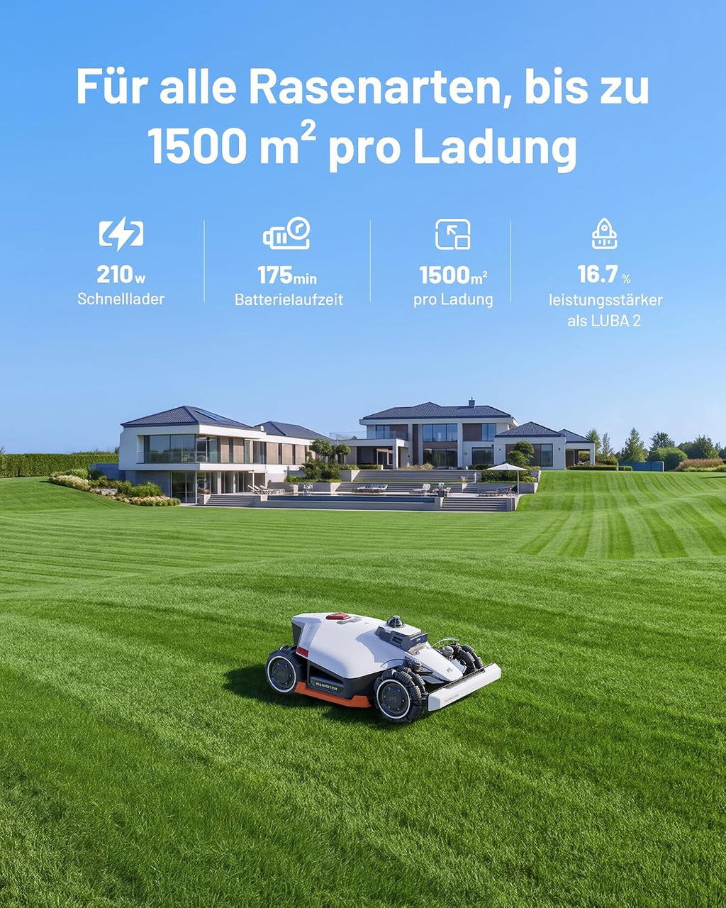 MAMMOTION LUBA 3 AWD 3000 Mähroboter ohne begrenzungskabel+ Garage 3000m²