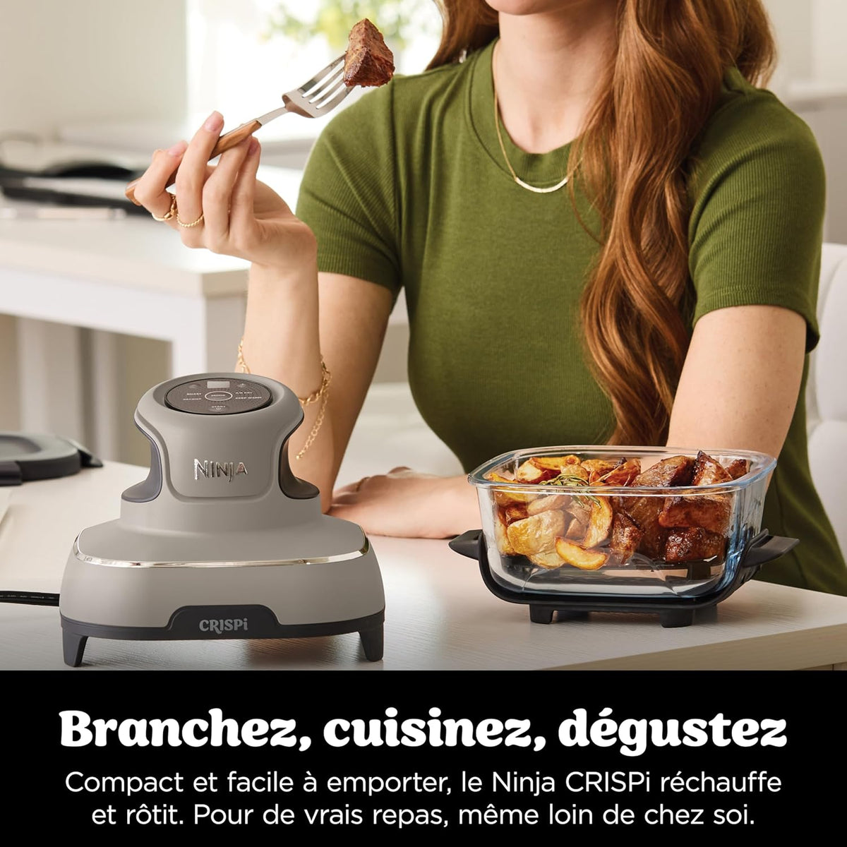 Ninja CRISPi Air Fryer Design Compact 4-in-1 Bowls 3.8 or 1.4L FN101EUST