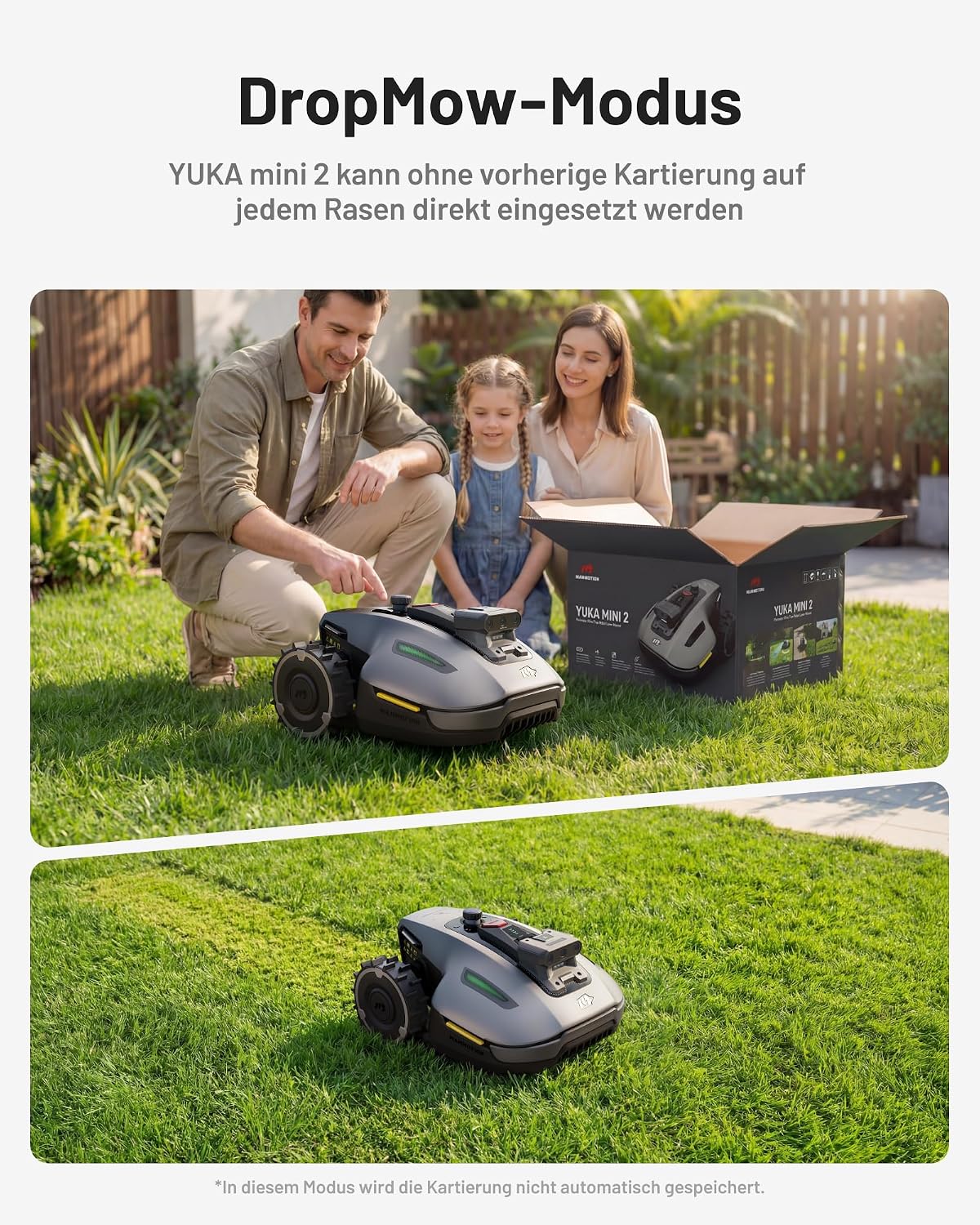 MAMMOTION YUKA mini 2 500 Mähroboter ohne Begrenzungskabel