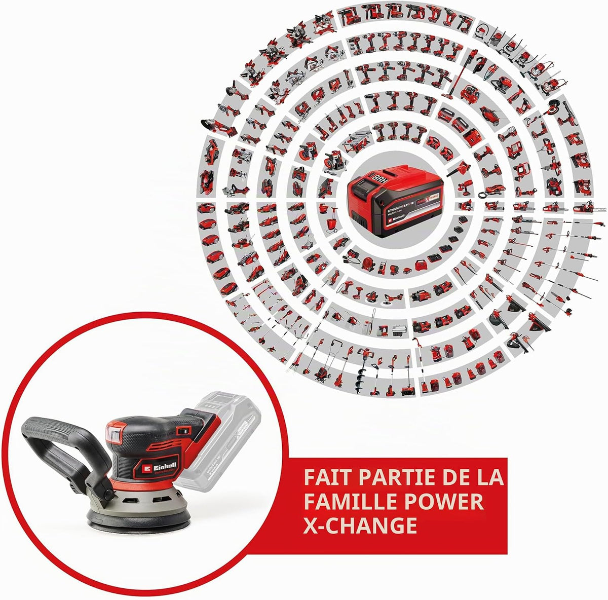 Einhell Professional TP-RS 18/32 Li BL-Solo Power X-Change Cordless Orbital Sander (18 V, Brushless Motor, 125 mm soleplate, sandpaper included)