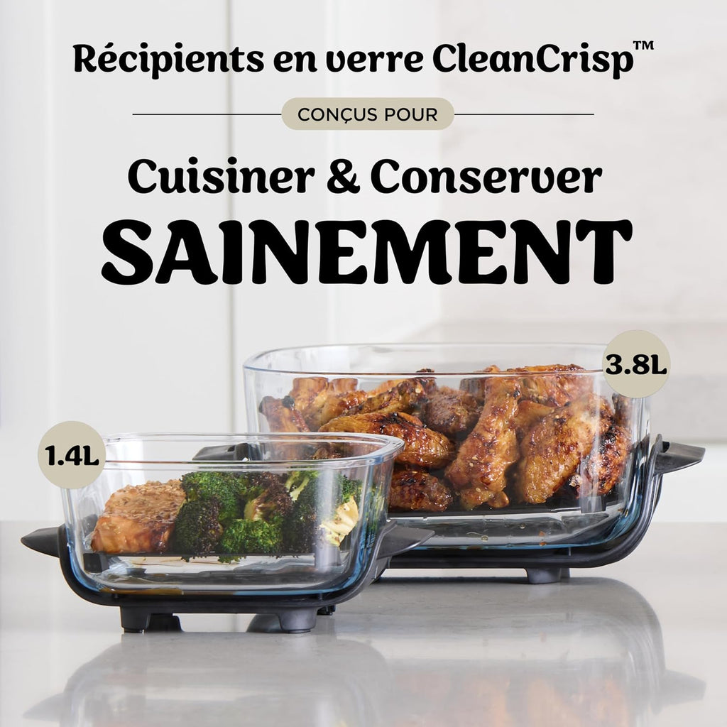 Ninja CRISPi Air Fryer Design Compact 4-in-1 Bowls 3.8 or 1.4L FN101EUST