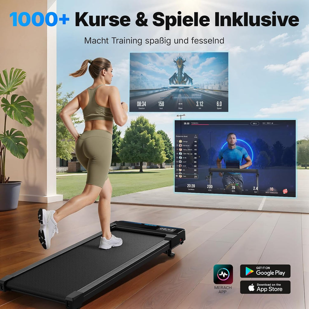 MERACH T19 Walking Pad, 3 in 1 Laufband Schreibtisch mit Fernbedienung