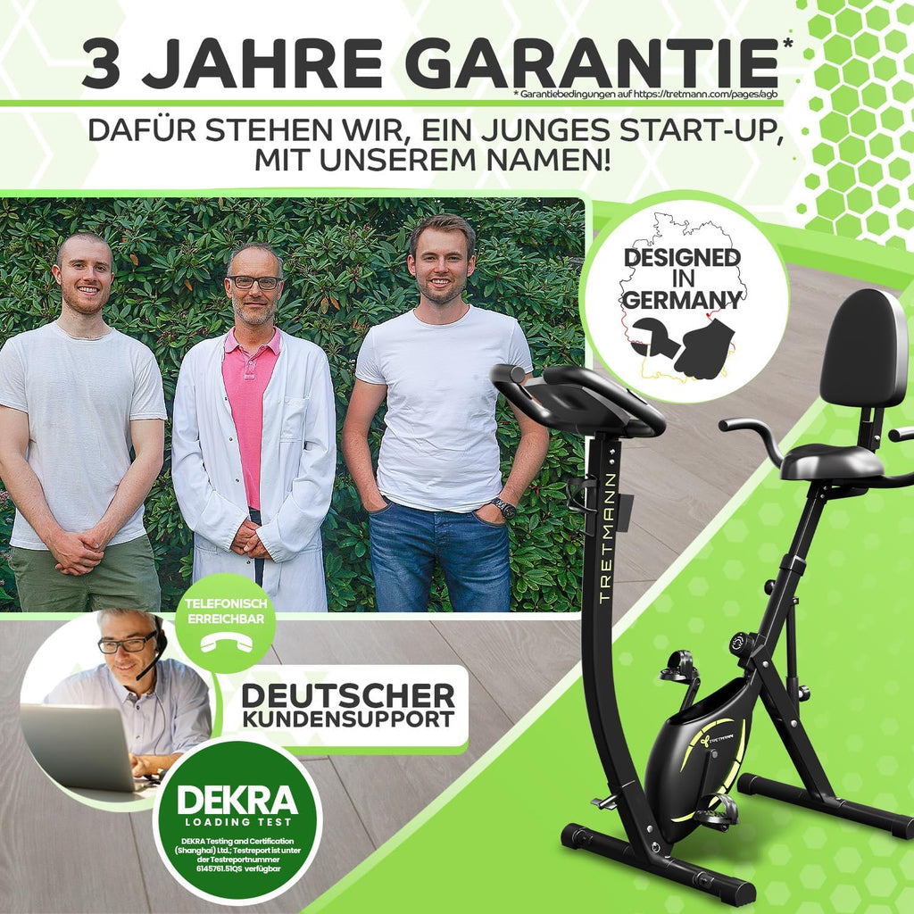 Tretmann 3in1 Heimtrainer Fahrrad klappbar – extra leise & komfortabel