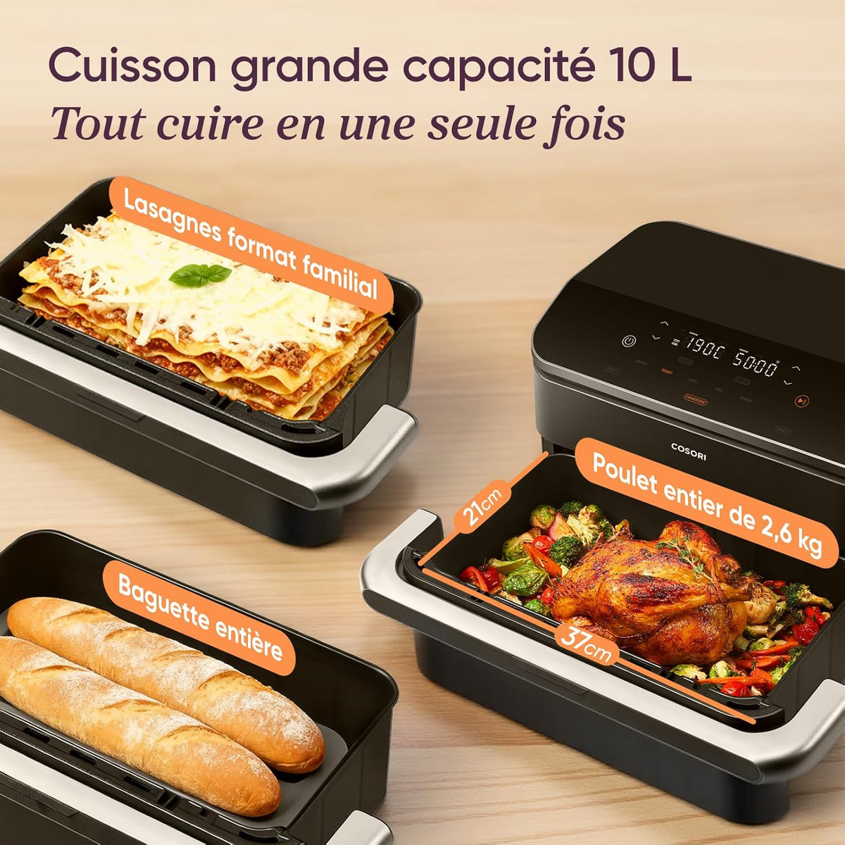 Cosori Air fryer Twinfry 10L Double Resistance