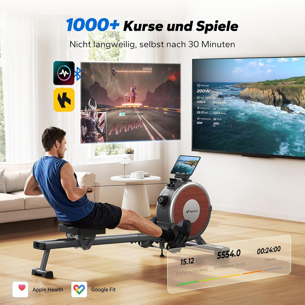 MERACH Rudergerät für Zuhause, 16 Widerstandsstufen, Leises Magnetisches
