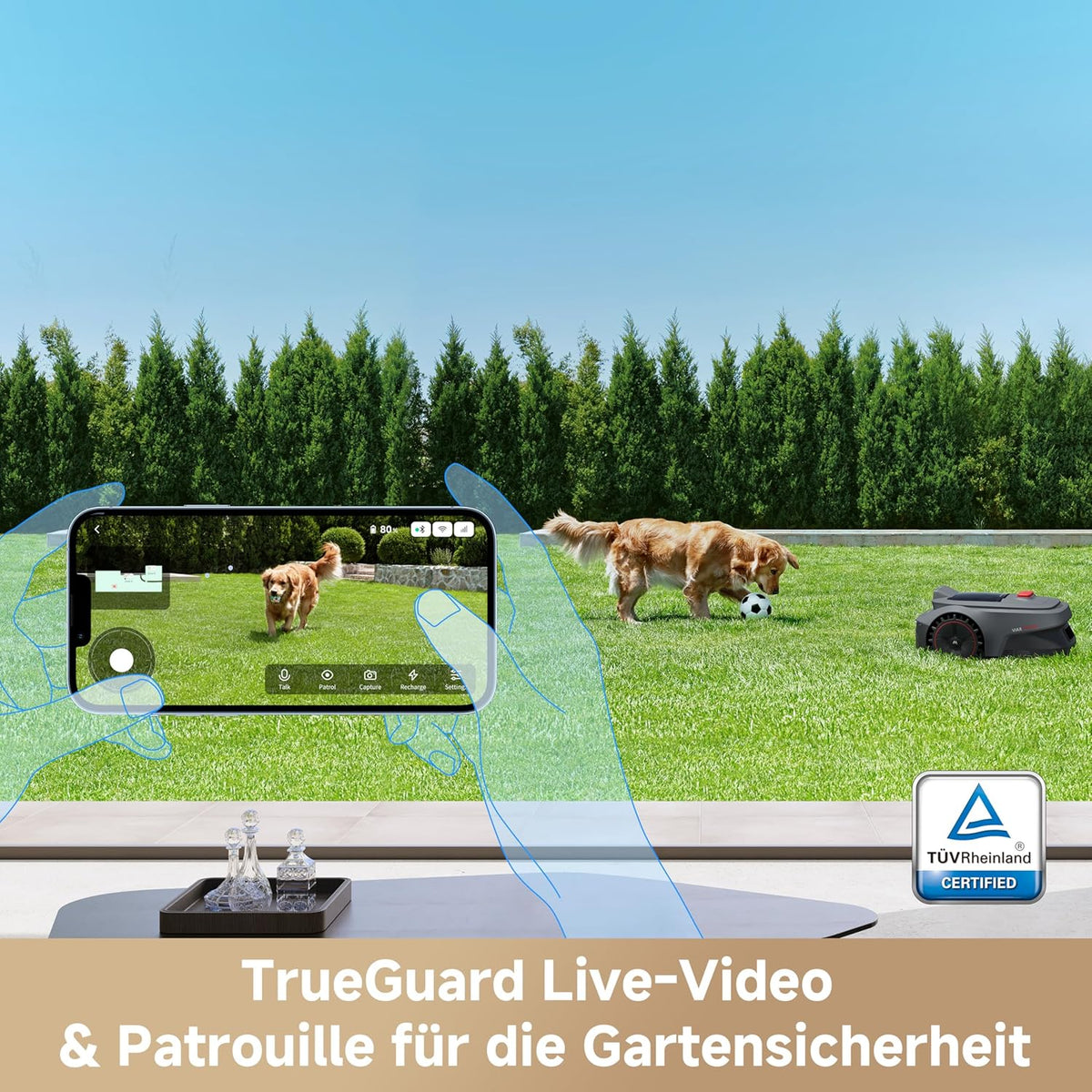 MOVA ViAX 250 Mähroboter ohne Begrenzungskabel, Dual-Vision