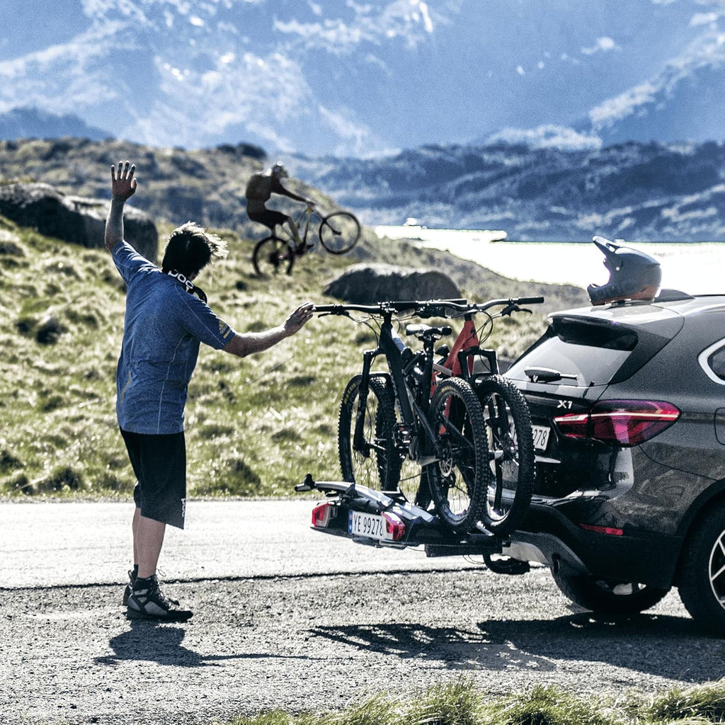 Thule VeloSpace XT 938000 Fahrradträger, 2 Fahrräder, 60 kg, Fatbike 4,7", AcuTight, Schwarz
