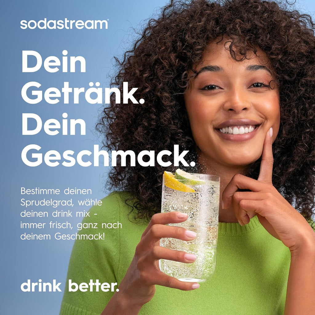 SodaStream ENSO Wassersprudler -1L Sprudlerflaschen & CO2-Zylinder, Silber