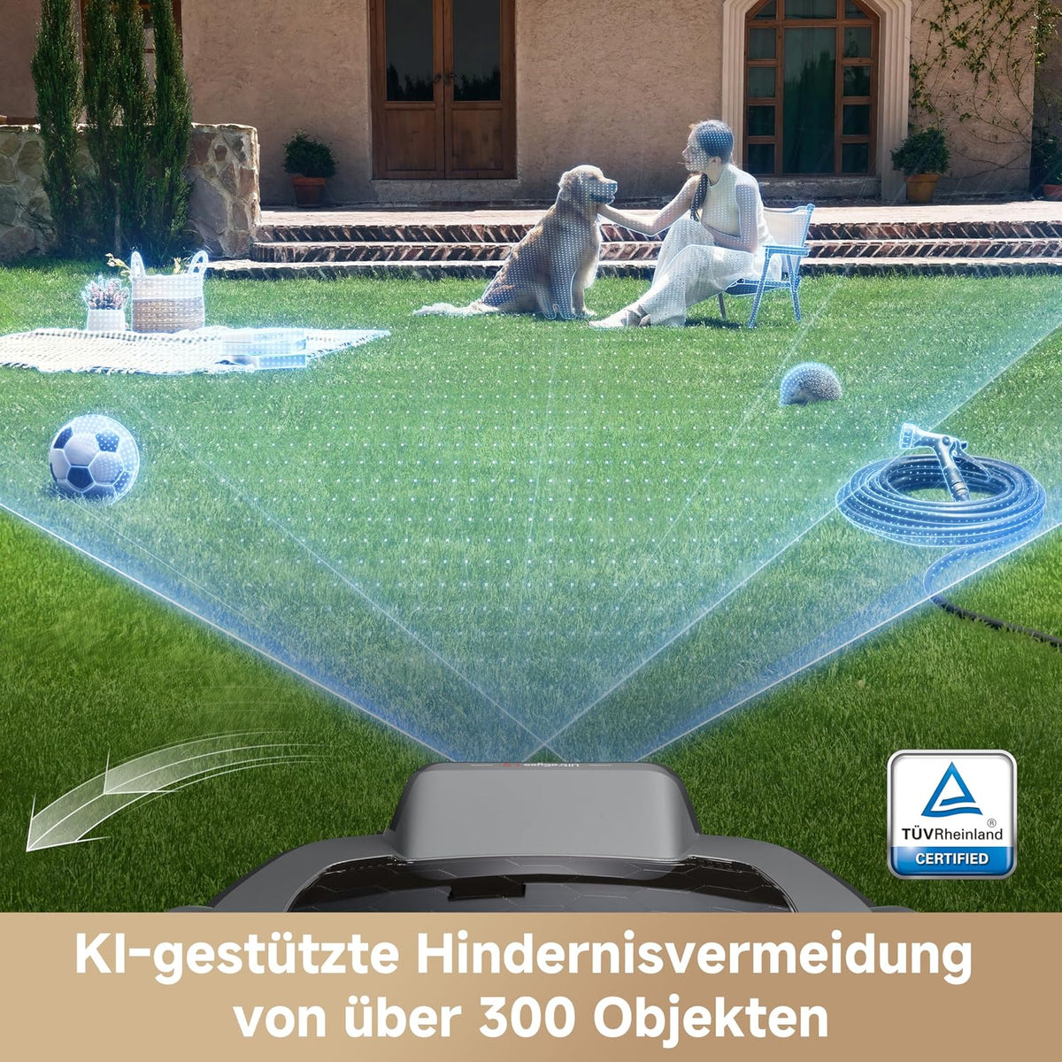 MOVA ViAX 250 Mähroboter ohne Begrenzungskabel, Dual-Vision
