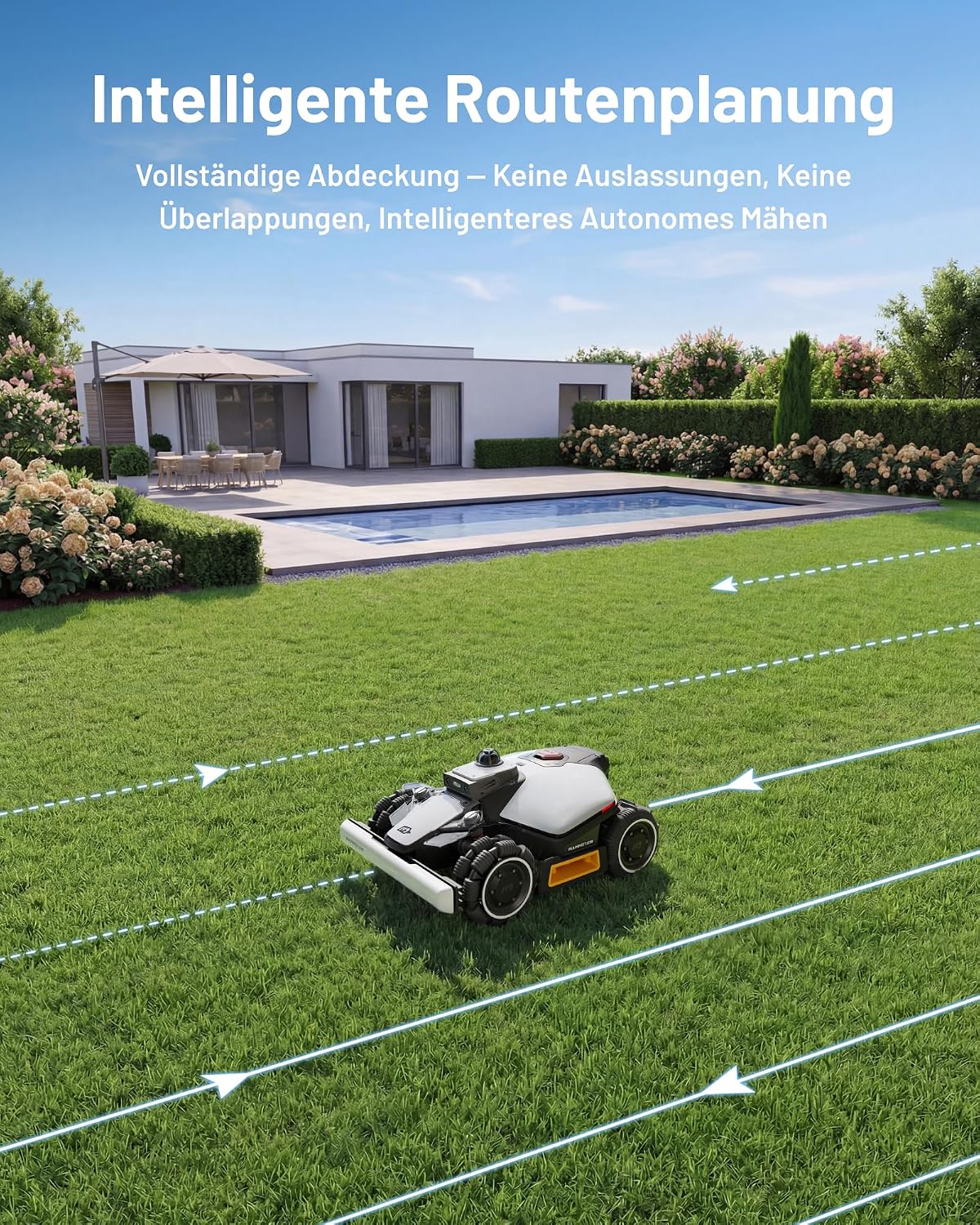 MAMMOTION LUBA mini 2 AWD 1500 Mähroboter ohne Begrenzungkabel+Garage&Stand