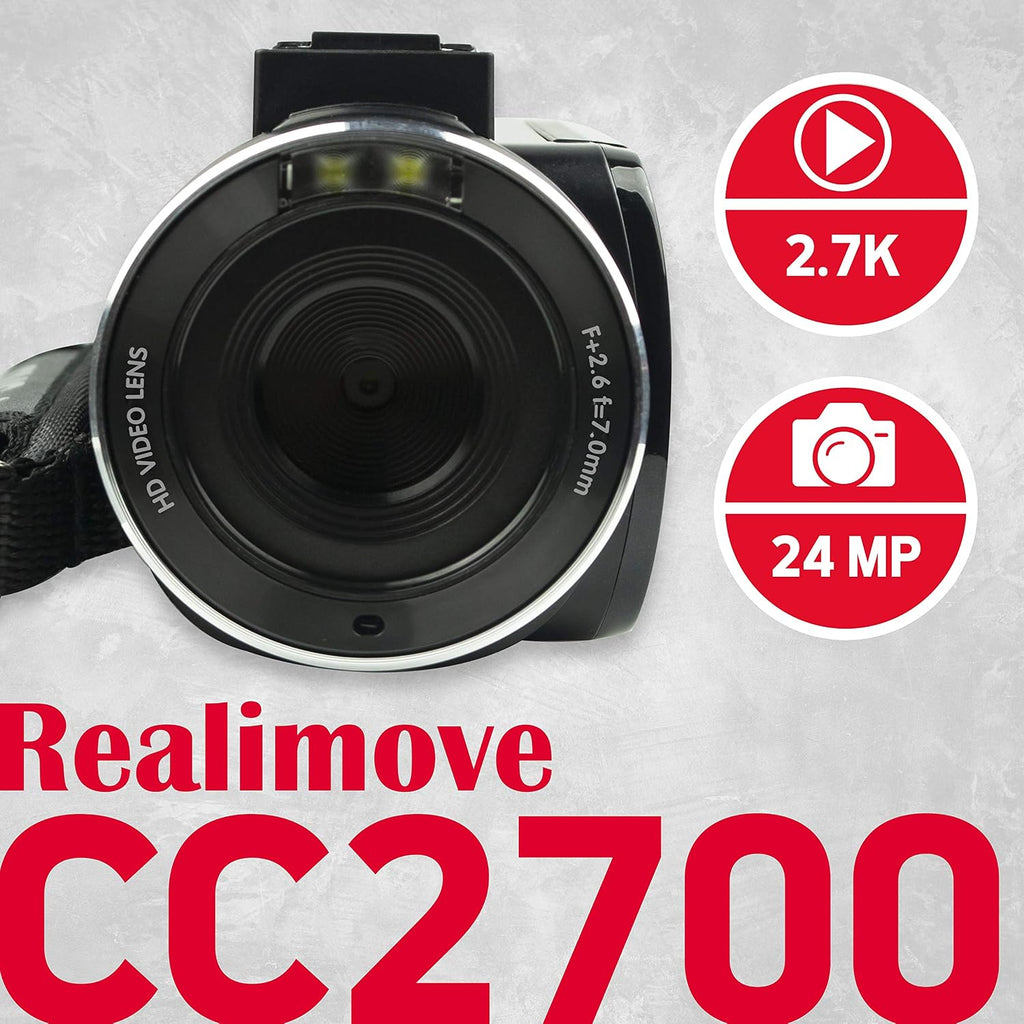 AGFAPHOTO Realimove CC2700 Camcorder Ultra HD 2.7K Videokamera