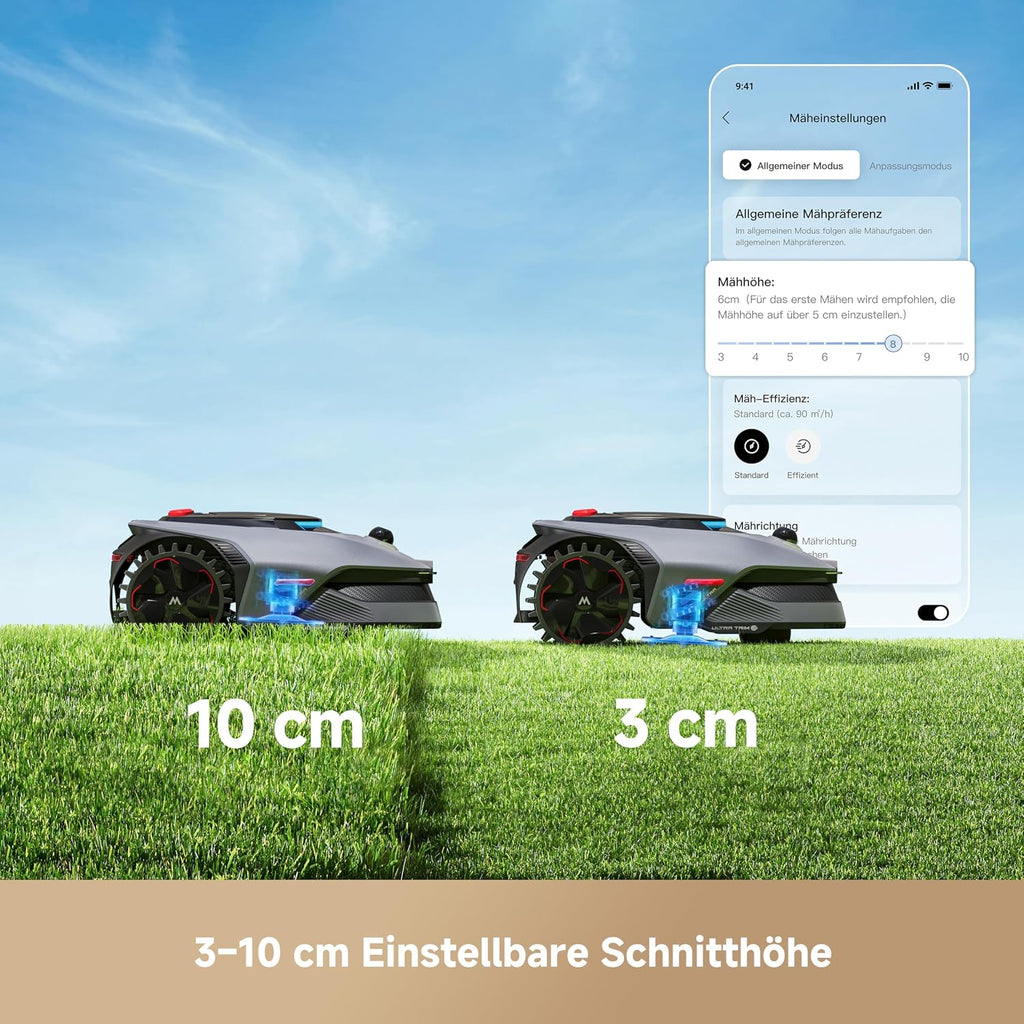 MOVA LiDAX Ultra 1600 Mähroboter ohne Begrenzungskabel, 3D-LiDAR&KI Vision