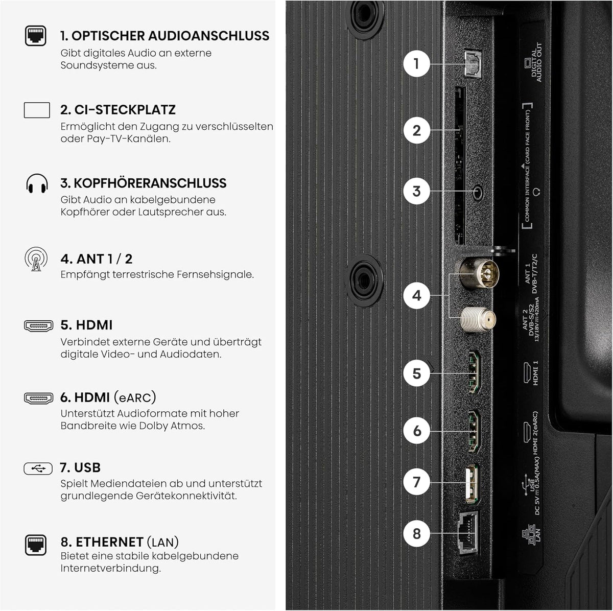 Hisense 32A5DS Fernseher 32 Zoll, FHD, QLED, Smart TV, 60Hz, Hi-QLED Colour, Dolby Atmos, Game Mode, Noise Reduction, Hohe Kontraste, Share to TV, HDR10, VIDAA OS