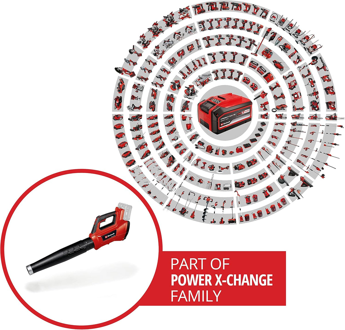 Einhell Professional GP-LB 36/210 Li E-Solo Power X-Change Cordless Leaf Blower (36V, Blow Power 816 m³/h, Carbon Free Motor) Delivered without Battery or Charger