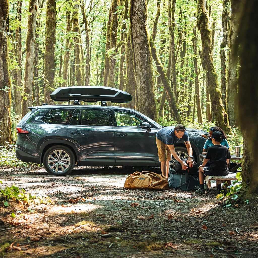 Thule Force 3 XL 645800 Dachbox, 500L, 75 kg, AeroSkin, PowerClick, SlideLock, Schwarz Matt