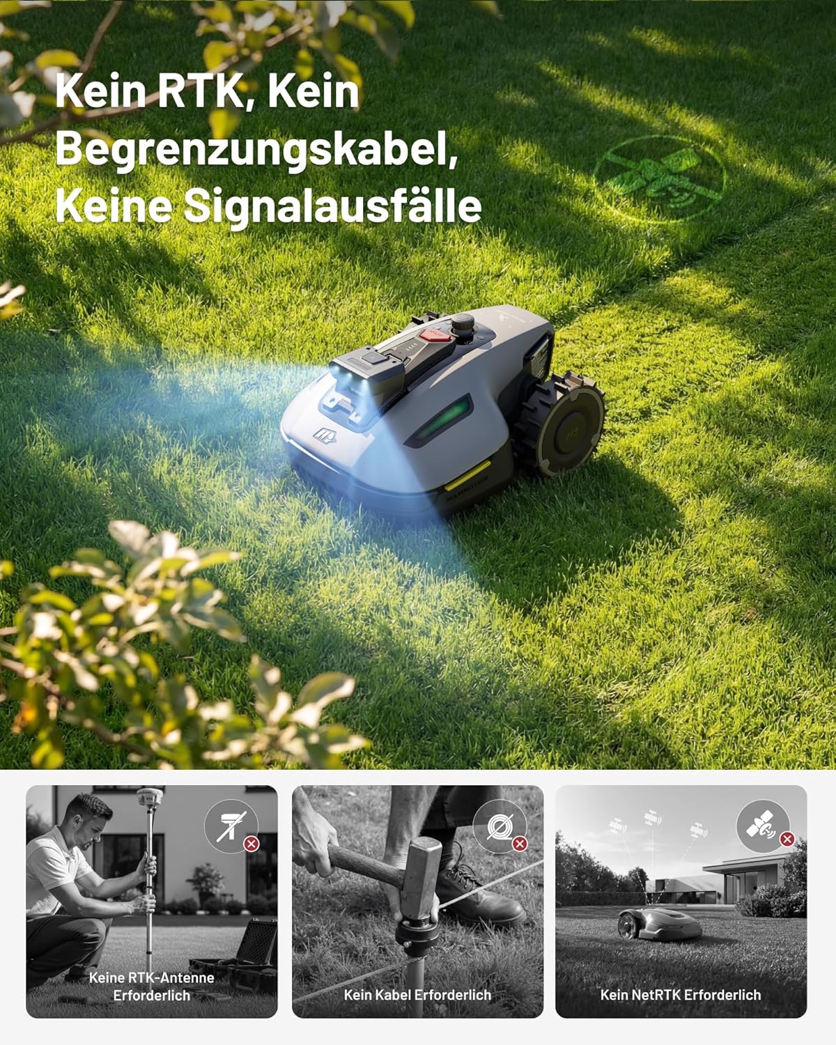 MAMMOTION YUKA mini 2 500 Mähroboter ohne Begrenzungskabel