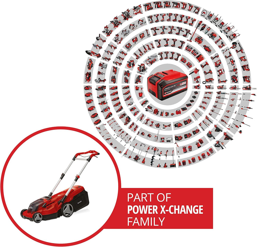 Einhell Professional Cordless Lawnmower RASARRO 36/38 Kit (2x4,0 Ah)