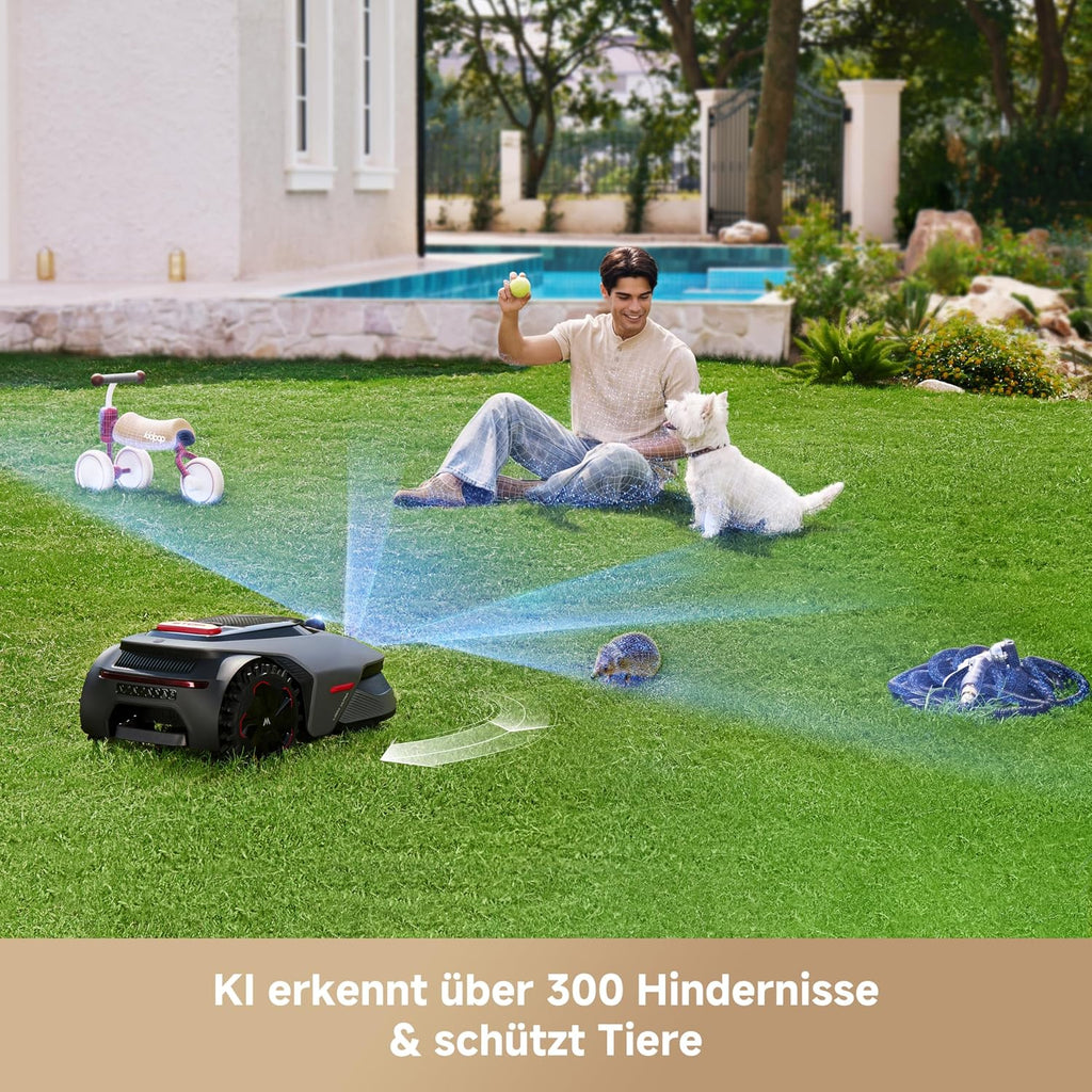 MOVA LiDAX Ultra 1600 Mähroboter ohne Begrenzungskabel, 3D-LiDAR&KI Vision