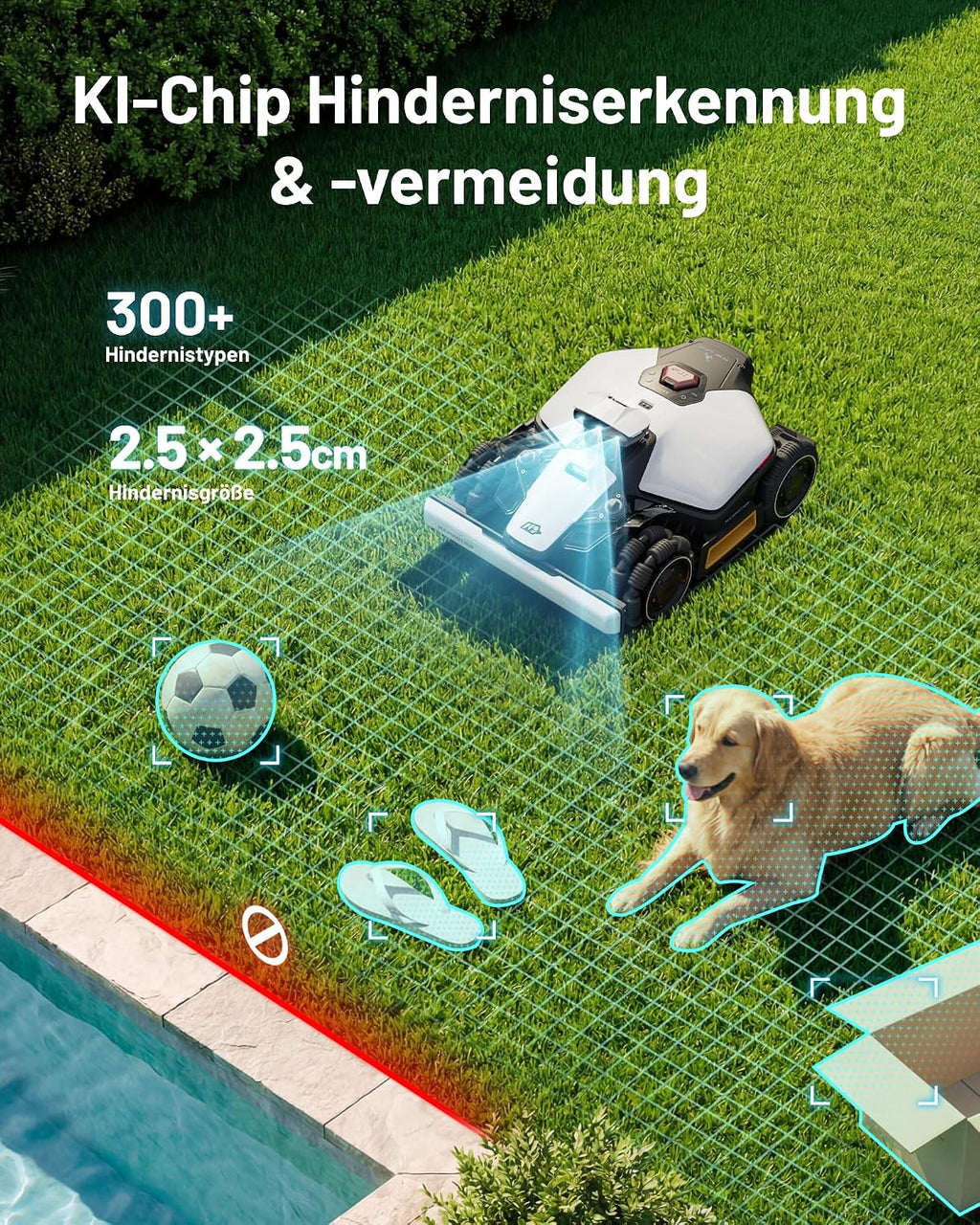 MAMMOTION LUBA mini 2 AWD 1000 Mähroboter ohne Begrenzungkabel+Mini Garage