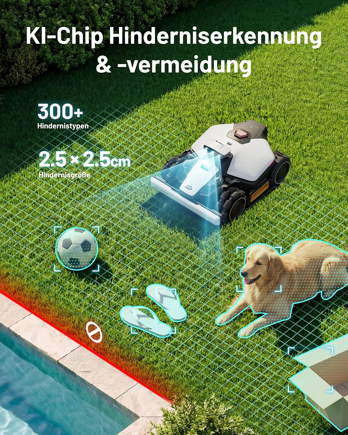 MAMMOTION LUBA mini 2 AWD 1000 Mähroboter ohne Begrenzungkabel+Mini Garage