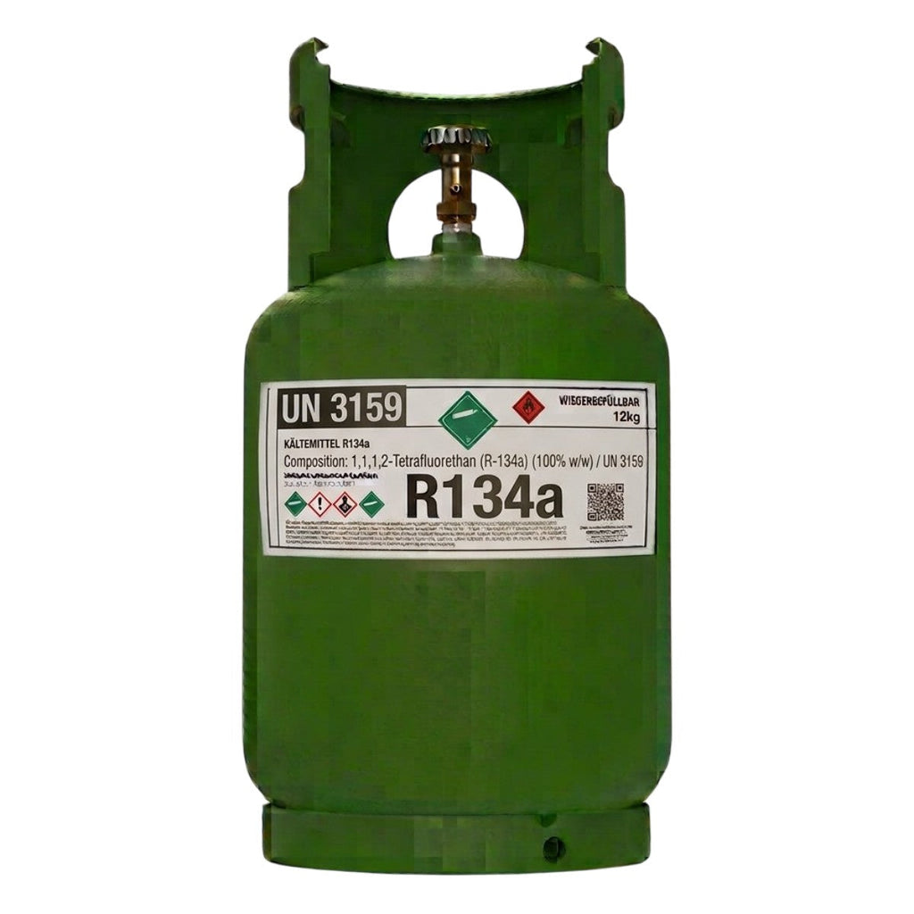 R134a Kältemittel 12 kg – Kfz-Klimaanlagen & Gewerbekälte | Kostenloser Versand & Pfand inklusive
