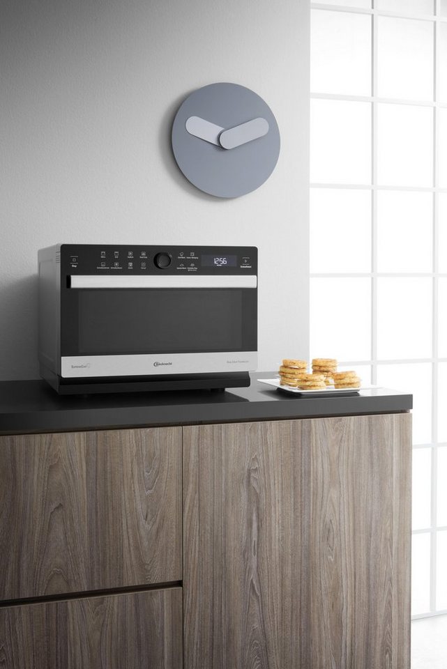 BAUKNECHT MW 3391 SX Mikrowelle mit Grill Heißluft Dampf 33 l 1000 W