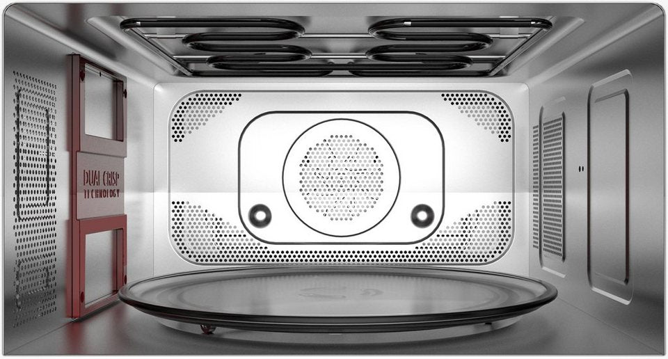 BAUKNECHT MW 3391 SX Mikrowelle mit Grill Heißluft Dampf 33 l 1000 W