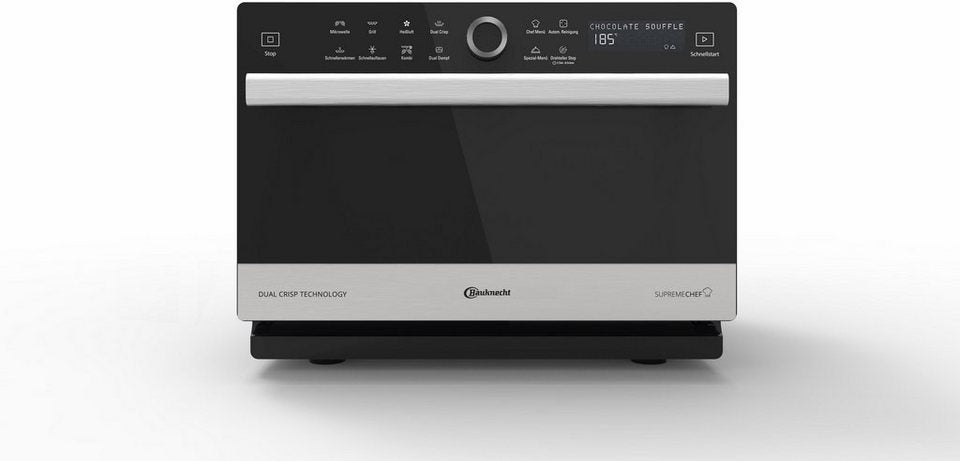 BAUKNECHT MW 3391 SX Mikrowelle mit Grill Heißluft Dampf 33 l 1000 W