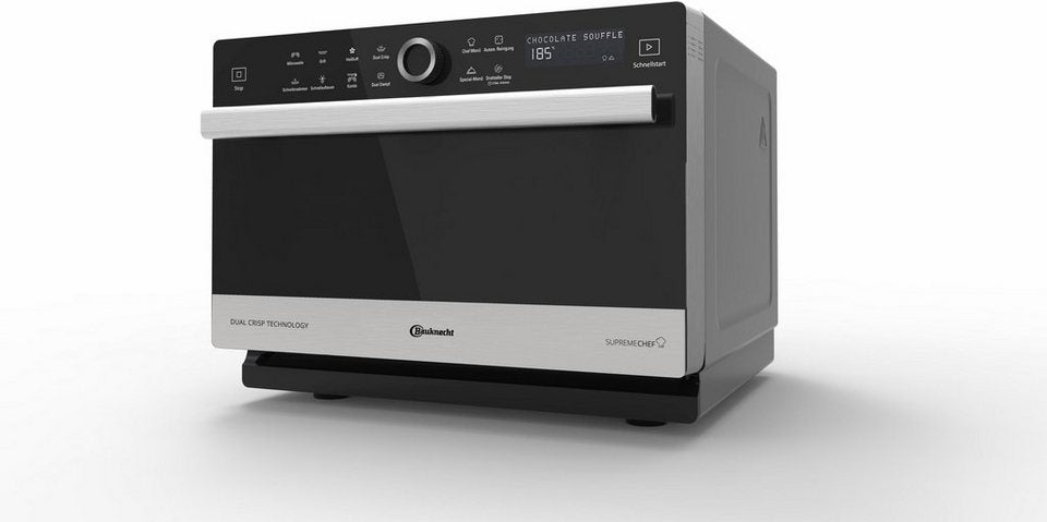 BAUKNECHT MW 3391 SX Mikrowelle mit Grill Heißluft Dampf 33 l 1000 W