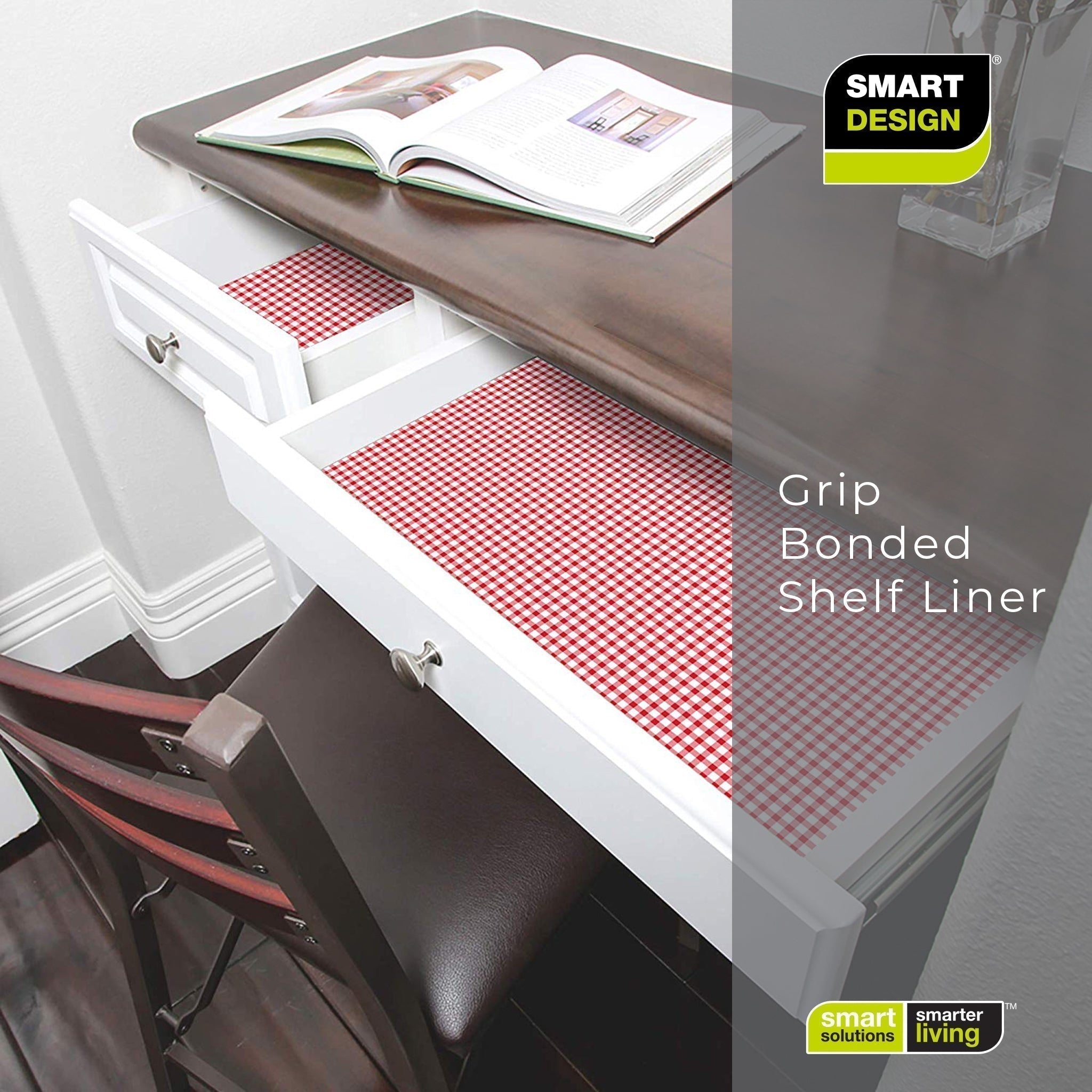 Bonded Grip Shelf Liner - 12 Inch x 10 Feet - Non-Adhesive