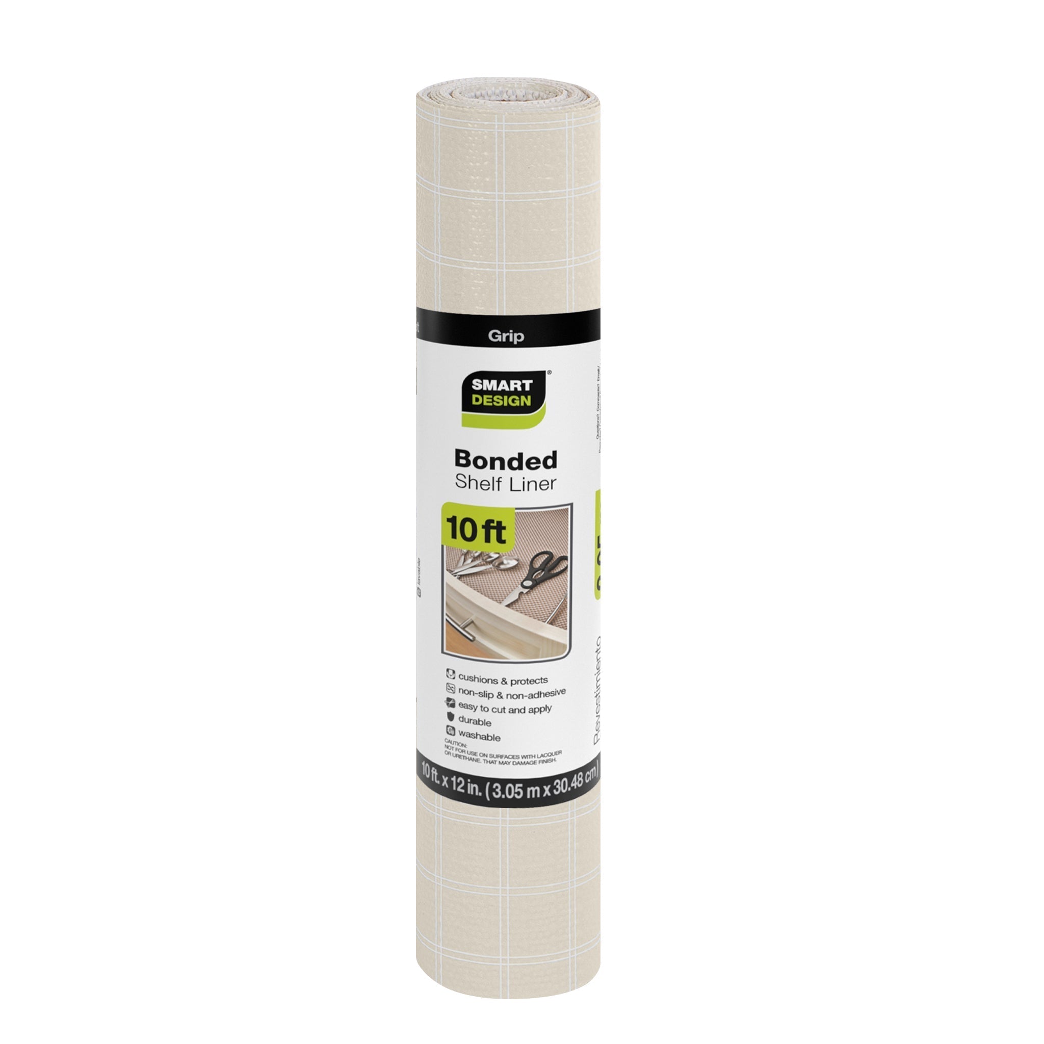 Bonded Grip Shelf Liner - 12 Inch x 10 Feet - Non-Adhesive
