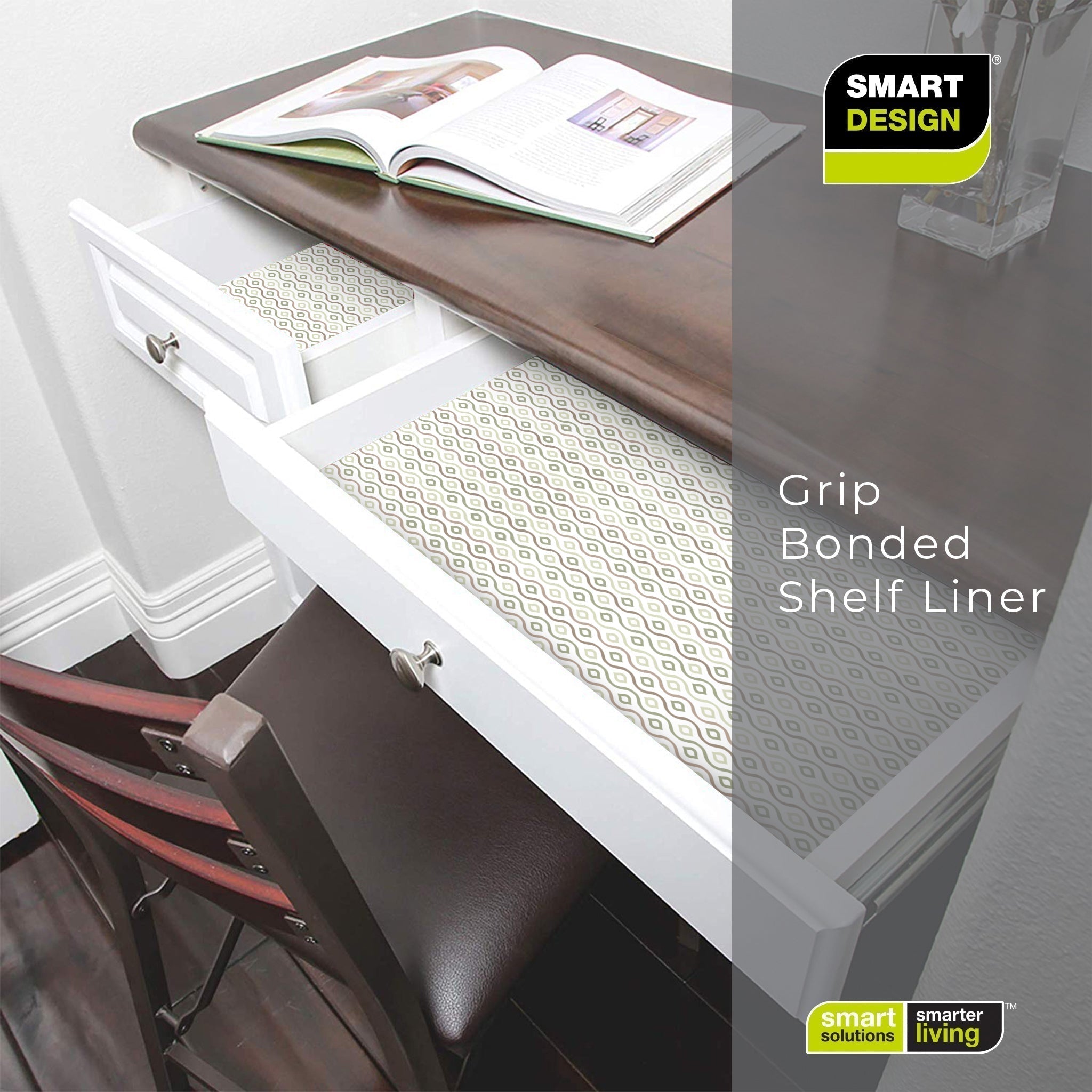 Bonded Grip Shelf Liner - 12 Inch x 10 Feet - Non-Adhesive