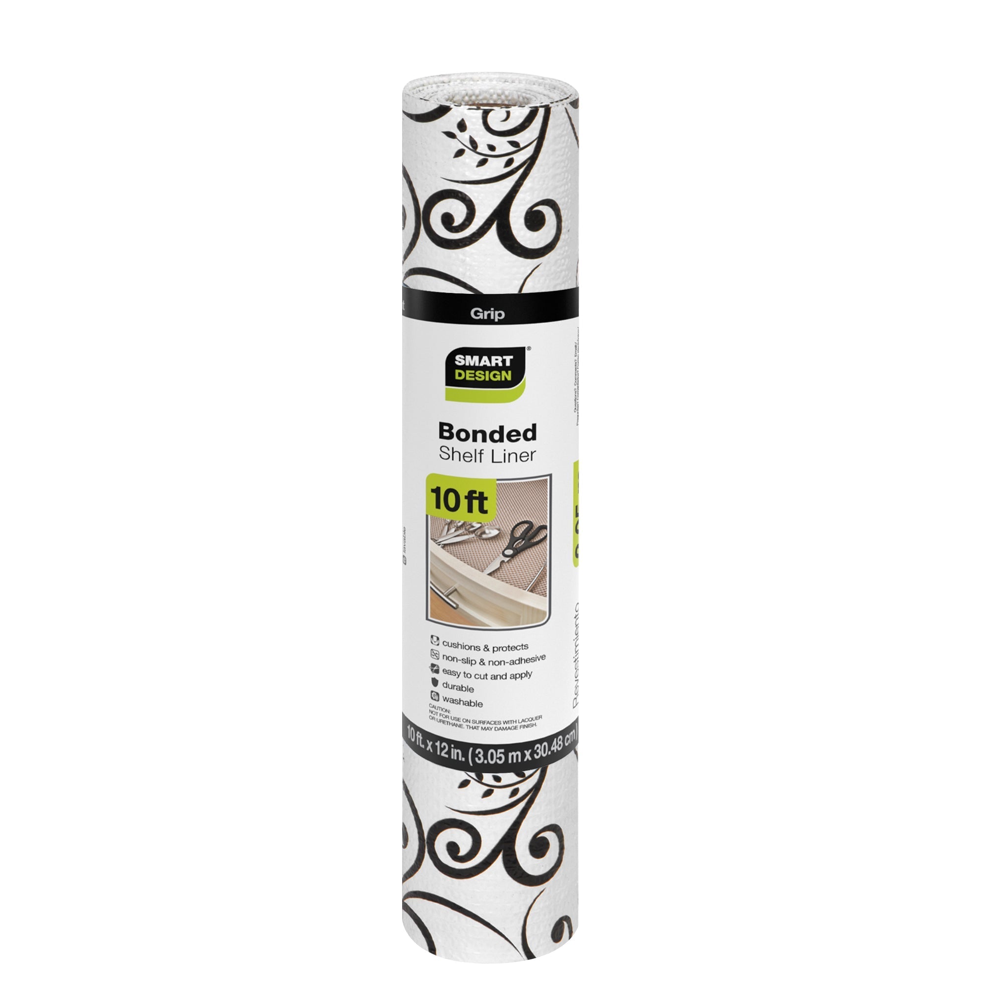 Bonded Grip Shelf Liner - 12 Inch x 10 Feet - Non-Adhesive