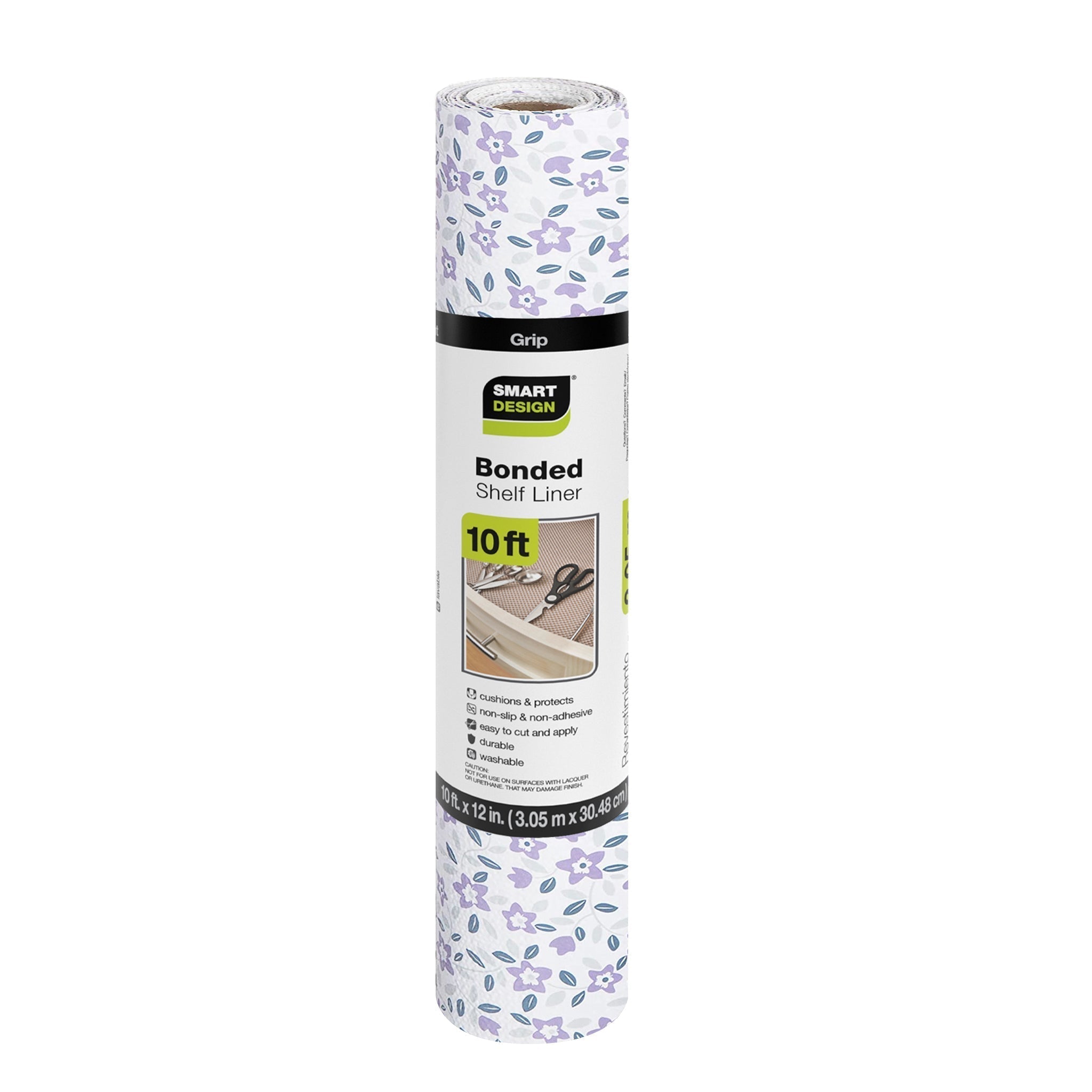 Bonded Grip Shelf Liner - 12 Inch x 10 Feet - Non-Adhesive
